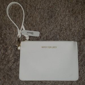Brand new white clutch